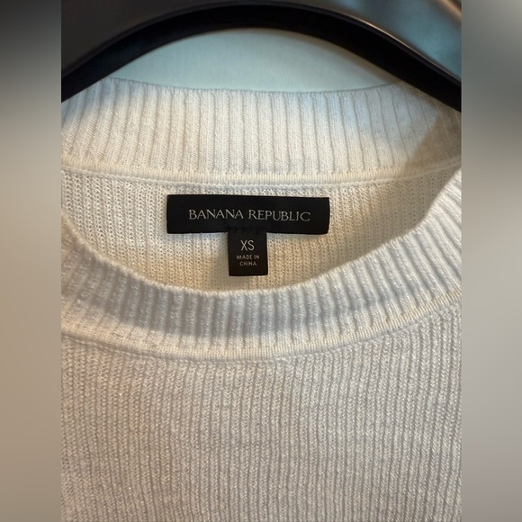 Banana Republic White Linen Sweater - Picture 2 of 3